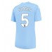 Manchester City John Stones #5 Voetbalkleding Thuisshirt Dames 2023-24 Korte Mouwen